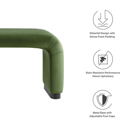 Modway EEI-6734 Koda Performance Velvet Waterfall Long Bench Modway