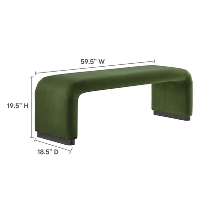 Modway EEI-6734 Koda Performance Velvet Waterfall Long Bench Modway