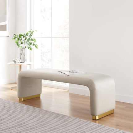 Modway EEI-6734 Koda Performance Velvet Waterfall Long Bench Modway