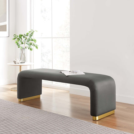 Modway EEI-6734 Koda Performance Velvet Waterfall Long Bench Modway