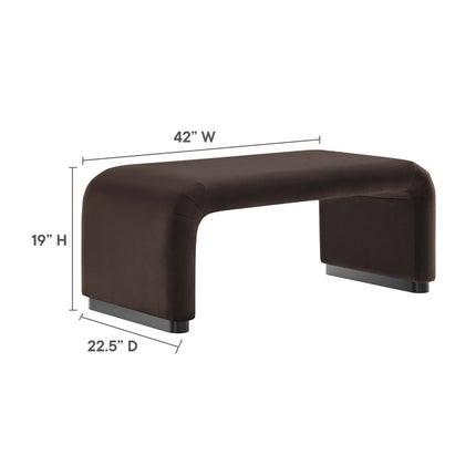 Modway EEI-6735 Koda Performance Velvet Waterfall Ottoman Modway