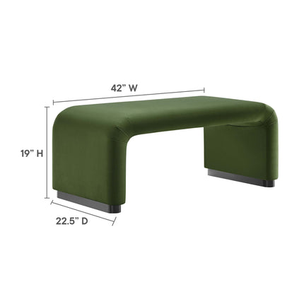 Modway EEI-6735 Koda Performance Velvet Waterfall Ottoman Modway