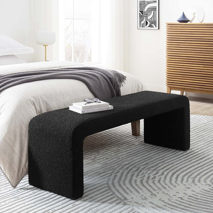 Modway EEI-6736 Simba Boucle Fabric Waterfall Long Bench - Plaza Home Decor