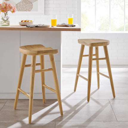 Modway EEI-6739 Saville Backless Wood Counter Stools Set of 2 Modway