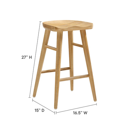 Modway EEI-6739 Saville Backless Wood Counter Stools Set of 2 Modway