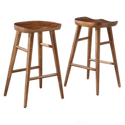 Modway EEI-6739 Saville Backless Wood Counter Stools Set of 2 Modway