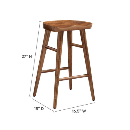 Modway EEI-6739 Saville Backless Wood Counter Stools Set of 2 Modway