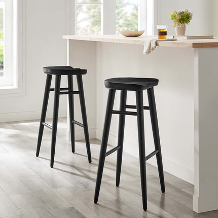 Modway EEI-6740 Saville Backless Wood Bar Stools Set of 2 Modway