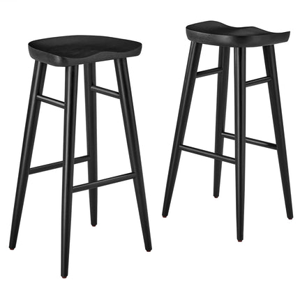 Modway EEI-6740 Saville Backless Wood Bar Stools Set of 2 Modway