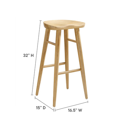 Modway EEI-6740 Saville Backless Wood Bar Stools Set of 2 Modway