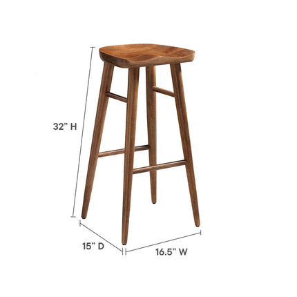 Modway EEI-6740 Saville Backless Wood Bar Stools Set of 2 Modway