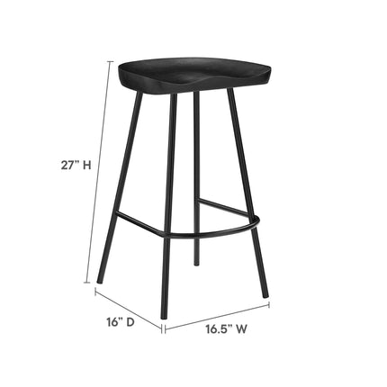 Modway EEI-6741 Concord Backless Wood Counter Stools Set of 2 Modway