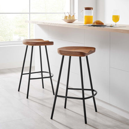 Modway EEI-6741 Concord Backless Wood Counter Stools Set of 2 Modway