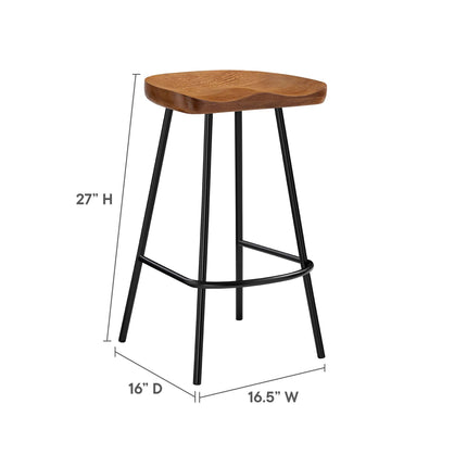 Modway EEI-6741 Concord Backless Wood Counter Stools Set of 2 Modway