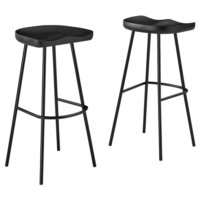 Modway EEI-6742 Concord Backless Wood Bar Stools Set of 2 Modway