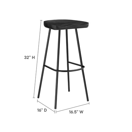 Modway EEI-6742 Concord Backless Wood Bar Stools Set of 2 Modway