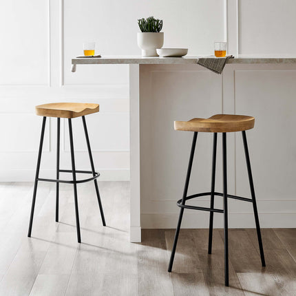 Modway EEI-6742 Concord Backless Wood Bar Stools Set of 2 Modway