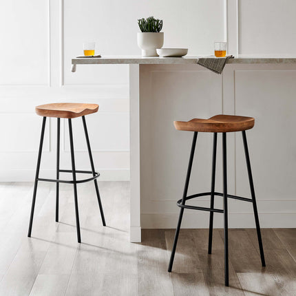 Modway EEI-6742 Concord Backless Wood Bar Stools Set of 2 Modway