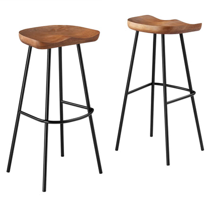 Modway EEI-6742 Concord Backless Wood Bar Stools Set of 2 Modway