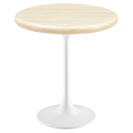 Modway EEI-6745 Lippa 20" Round Faux Travertine Side Table Modway