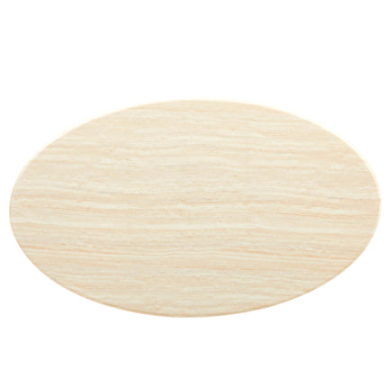 Modway EEI-6757 Lippa 60" Oval Faux Travertine Dining Table Modway