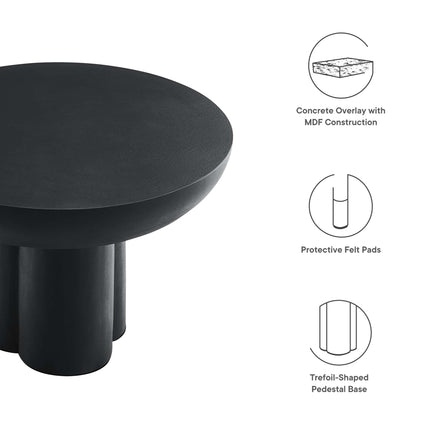 Modway EEI-6760 Caspian Round Concrete Coffee Table Modway