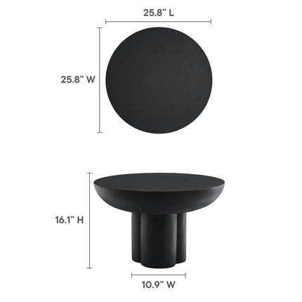 Modway EEI-6760 Caspian Round Concrete Coffee Table Modway