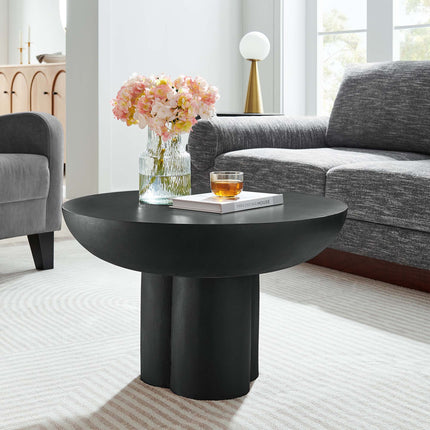 Modway EEI-6760 Caspian Round Concrete Coffee Table Modway