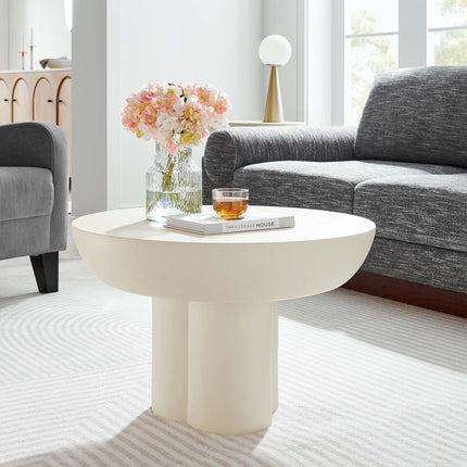 Modway EEI-6760 Caspian Round Concrete Coffee Table Modway