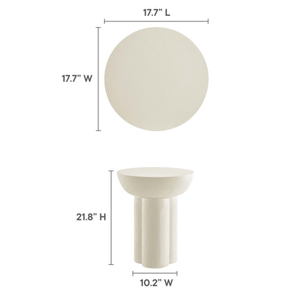 Modway EEI-6761 Caspian Round Concrete Side Table Modway