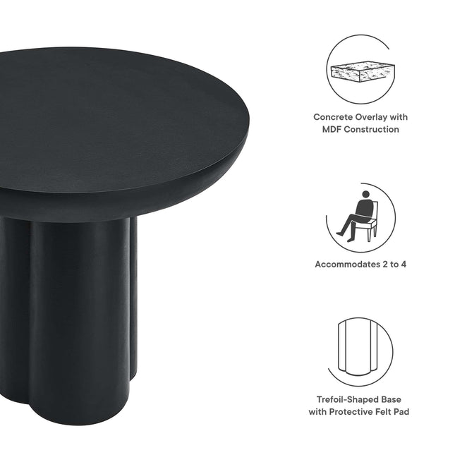 Modway EEI-6762 Caspian 40" Round Concrete Dining Table Modway