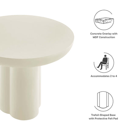 Modway EEI-6762 Caspian 40" Round Concrete Dining Table Modway