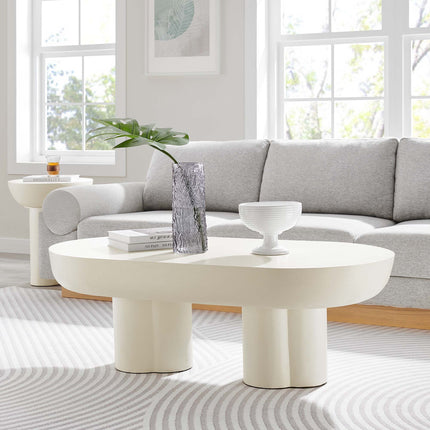 Modway EEI-6763 Caspian Oval Concrete Coffee Table Modway
