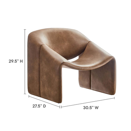 Modway EEI-6768 Vivi Vegan Leather Accent Chair Modway