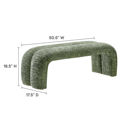 Modway EEI-6769 Dax 50.5" Chenille Upholstered Accent Bench Modway