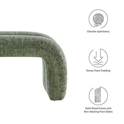 Modway EEI-6769 Dax 50.5" Chenille Upholstered Accent Bench Modway