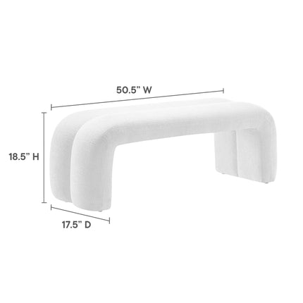 Modway EEI-6769 Dax 50.5" Chenille Upholstered Accent Bench Modway