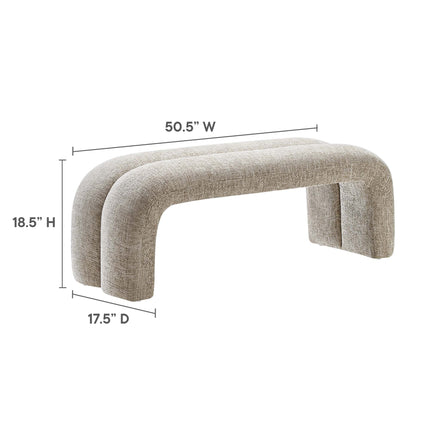 Modway EEI-6769 Dax 50.5" Chenille Upholstered Accent Bench Modway