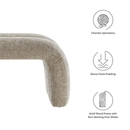 Modway EEI-6769 Dax 50.5" Chenille Upholstered Accent Bench Modway