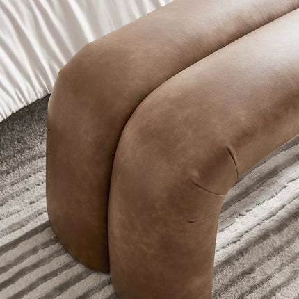 Modway EEI-6770 Dax 50.5" Vegan Leather Upholstered Accent Bench Modway