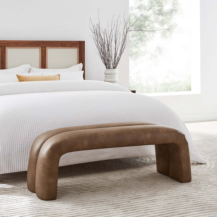 Modway EEI-6770 Dax 50.5" Vegan Leather Upholstered Accent Bench Modway