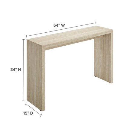 Modway EEI-6771 Mirella Faux Travertine Console Table Modway