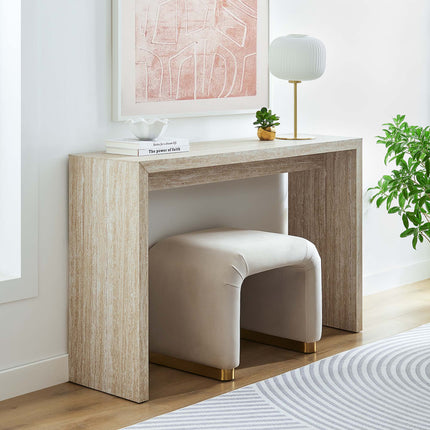 Modway EEI-6771 Mirella Faux Travertine Console Table Modway