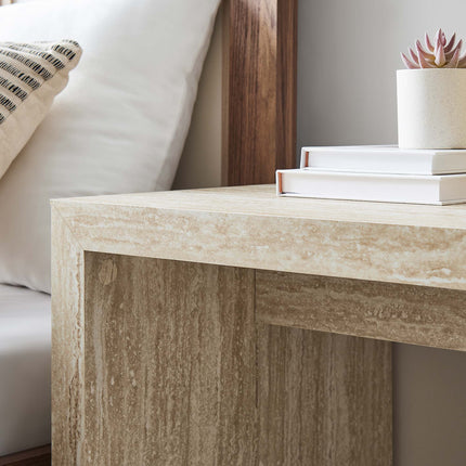 Modway EEI-6772 Mirella Faux Travertine Side Table Modway