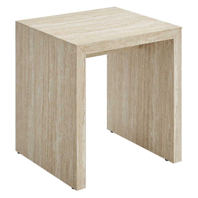 Modway EEI-6772 Mirella Faux Travertine Side Table Modway