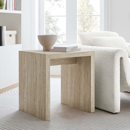 Modway EEI-6772 Mirella Faux Travertine Side Table Modway
