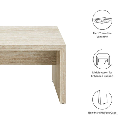 Modway EEI-6774 Mirella 53.5" Faux Travertine Bench Modway