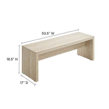 Modway EEI-6774 Mirella 53.5" Faux Travertine Bench Modway