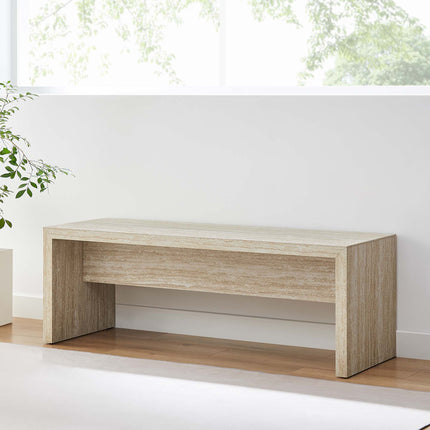 Modway EEI-6774 Mirella 53.5" Faux Travertine Bench Modway