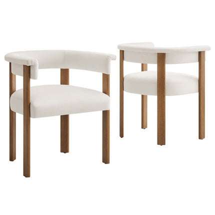 Modway EEI-6775 Imogen Performance Velvet Barrel Dining Chairs Set of 2 Modway
